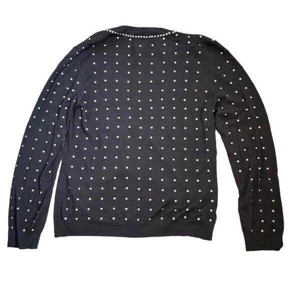 St. John Large Studded Sweater Set Cardigan & Vest Mahogany Brown NWT MSRP $1090 - Picture 5 of 11